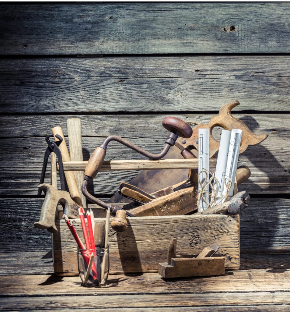 Une boite à outils en bois